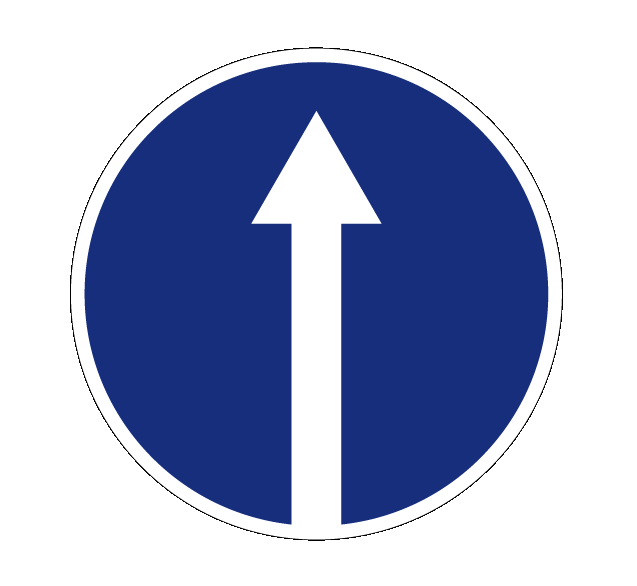 Знак дорожный 4.1.1 «Движение прямо»
