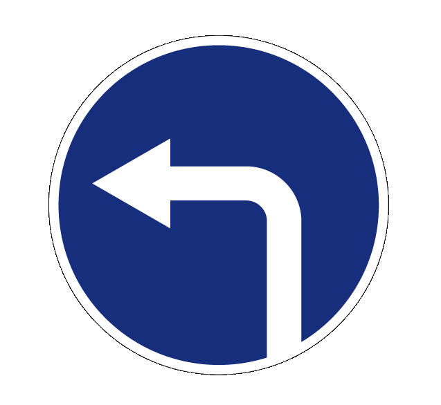 Знак дорожный 4.1.3  «Движение налево»