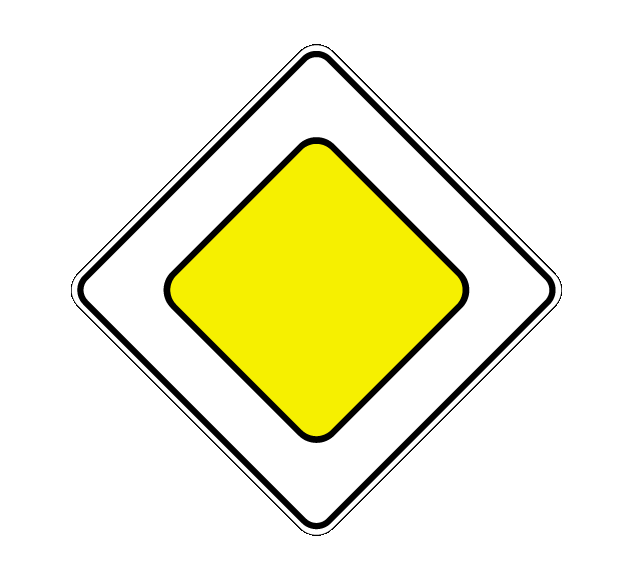 Знак дорожный 2.1 «Главная дорога»