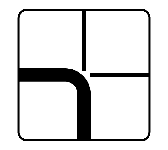 Знак дорожный 8.13 «Направление главной дороги»