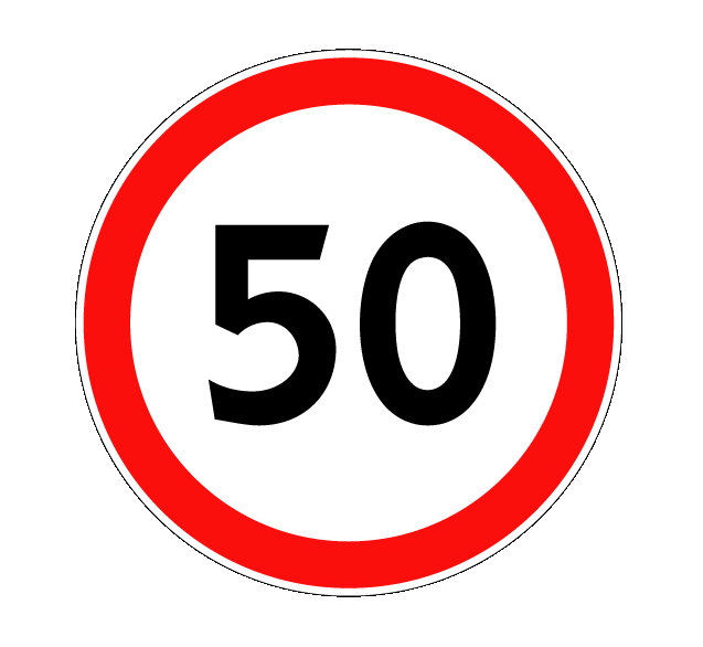 Знак дорожный 3.24 «Ограничение макс. Скорости»